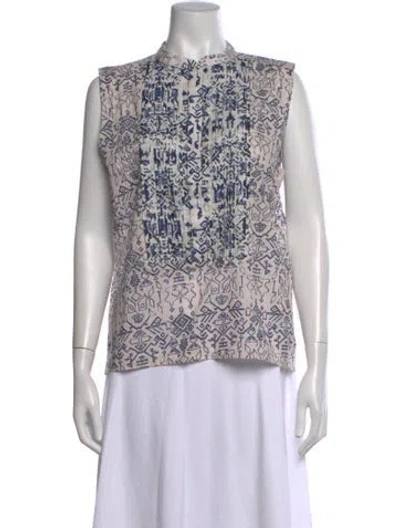 Pre-owned Maria Cher Printed Sleeveless Top In Multicolor