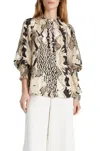 Maria Cher Quilaquina Julieta Blouse In Silver Sand In Multi