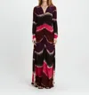 MARIA CHER SALIN BELEN LONG DRESS IN DRAGON FRUIT