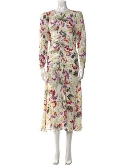 Pre-owned Maria Cher Silk Long Dress In Neutral