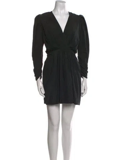 Pre-owned Maria Cher Silk Mini Dress In Black