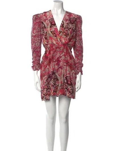 Pre-owned Maria Cher Silk Mini Dress In Multi