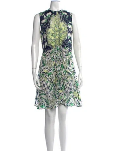 Pre-owned Maria Cher Silk Mini Dress In Neutrals