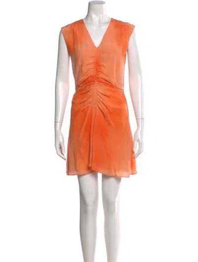 Pre-owned Maria Cher Silk Mini Dress W/ Tags In Orange