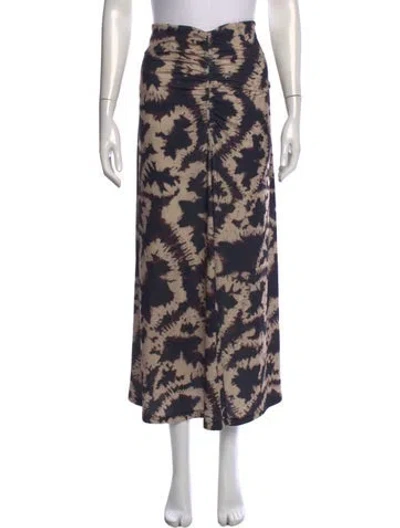 Pre-owned Maria Cher Tie-dye Print Long Skirt In Multi