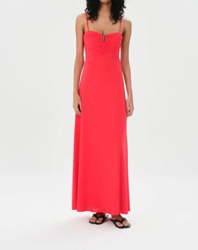 Maria Cher Tigre Holly Long Dress In Red