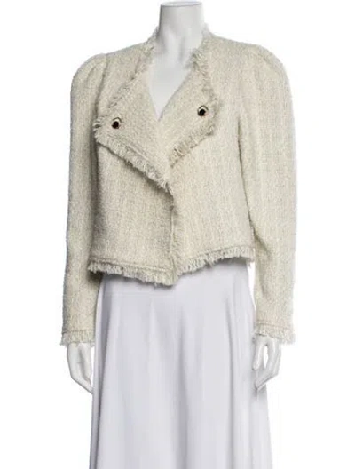 Pre-owned Maria Cher Tweed Pattern Jacket In Neutrals
