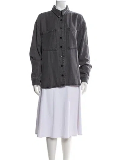 Pre-owned Maria Cher Utility Jacket In Gray