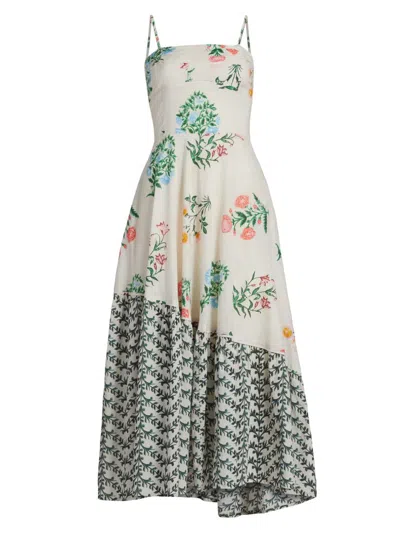 Maria Cher Women's Almirante Valery Floral Midi-dress In White