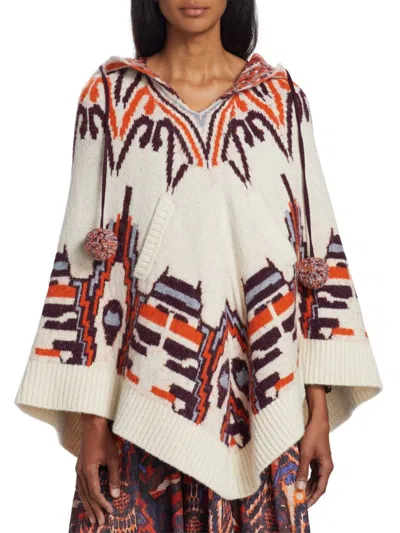 Maria Cher Women's Alpaca-blend Poncho In Off White