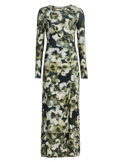 Maria Cher Women's Carroll Coral Printed Sheath Maxi Dress In Brown