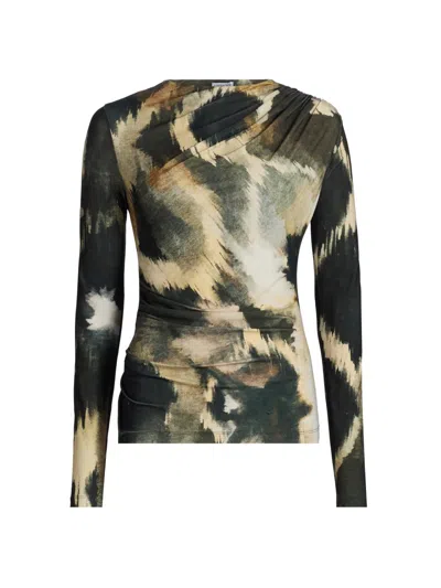 Maria Cher Women's Fleetwood Curtis Jersey Slim-fit Top In Brown