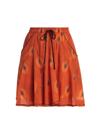 Maria Cher Women's Florida Alison Printed Miniskirt In Orange