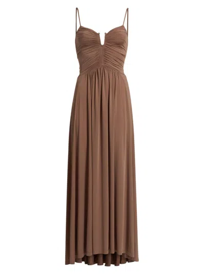 Maria Cher Women's Thames Francine Ruched Maxi Dress In Brown