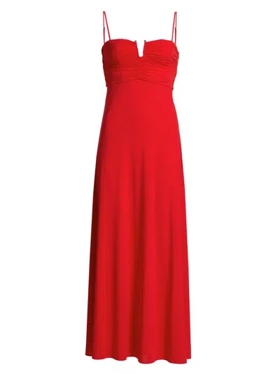 Maria Cher Women's Tigre Holly Ruched Maxi Dress In Red