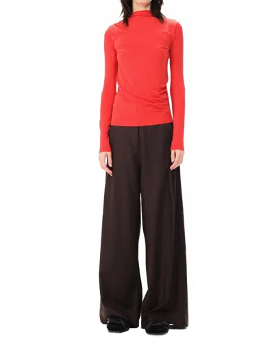 Maria Cher Women's Vera Justin Long Sleeve Top In Red In Pink