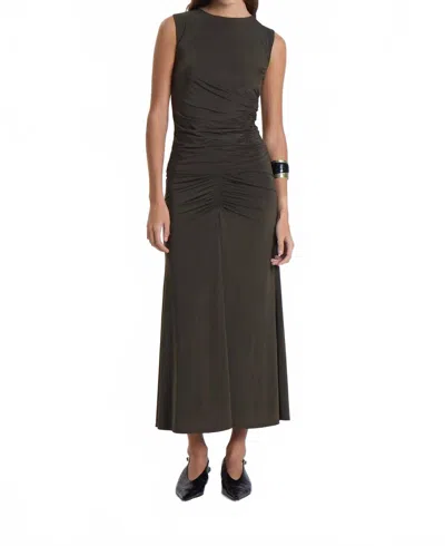 Maria Cher Woodland Belle Sleeveless Top In Green In Black