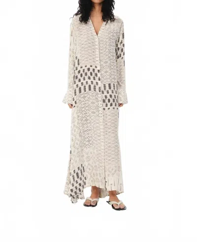 Maria Cher Zarate Jinny Long Dress In Ecru In Neutral