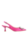 Maria Cristina Valle Woman Pumps Fuchsia Size 6 Textile Fibers In Pink