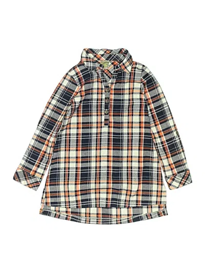 Pre-owned Maria Elena Kids' Long Sleeve Button Down Shirt In Blue