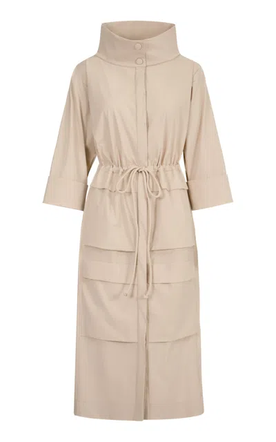 Maria Elena Villamil Astro Cargo Midi Dress In Tan