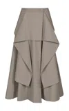 MARIA ELENA VILLAMIL AZALEA PLEATED MIDI SKIRT