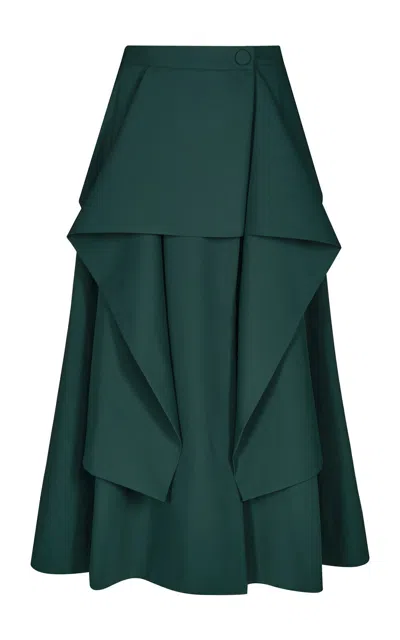 Maria Elena Villamil Azalea Pleated Midi Skirt