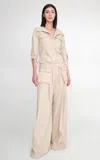 Maria Elena Villamil Clico Wide-legged Trousers In Tan