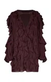 Maria Elena Villamil Dalia Ruffled Mini Dress