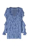 Maria Elena Villamil Dalia Ruffled Mini Dress