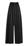 Maria Elena Villamil Esplendor Satin Wide Leg Pants In Black