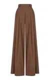 Maria Elena Villamil Esplendor Wide Legged Trousers In Brown