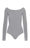 Maria Elena Villamil Etapa Off-the-shoulder Bodysuit In Grey