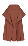 Maria Elena Villamil Memoria Layered Cotton Skirt In Bronze