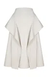 Maria Elena Villamil Memoria Layered Cotton Skirt In Light Grey