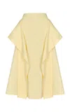 Maria Elena Villamil Memoria Layered Cotton Skirt In Yellow
