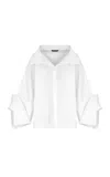 Maria Elena Villamil Plantar Cotton Top In White