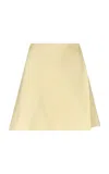 Maria Elena Villamil Pliegue Cotton Mini Skirt In Yellow