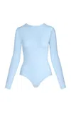 Maria Elena Villamil Trazo Bodysuit In Light Blue