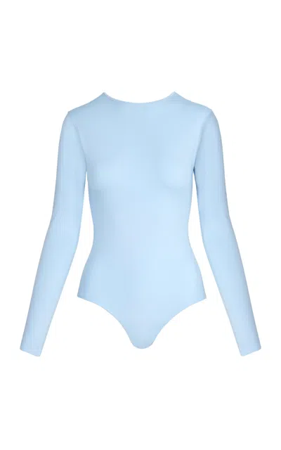 Maria Elena Villamil Trazo Bodysuit In Light Blue