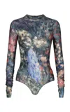 Maria Elena Villamil Trazo Printed Bodysuit