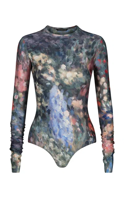 Maria Elena Villamil Trazo Printed Bodysuit