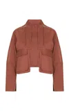 Maria Elena Villamil Viento Cotton Jacket In Bronze