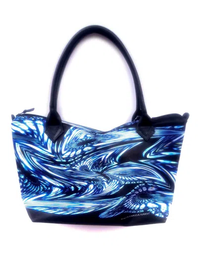 Maria Enrica Nardi Valchiria Satin Bag With Print In Multicolour