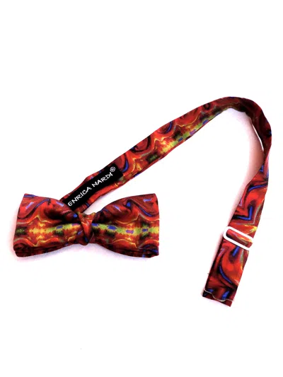 Maria Enrica Nardi Cogne Silk Bow Tie In Red