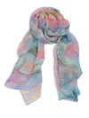 Maria Enrica Nardi Carol Silk Stole In Multicolor