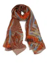 Maria Enrica Nardi Helene Silk Stole In Multicolor