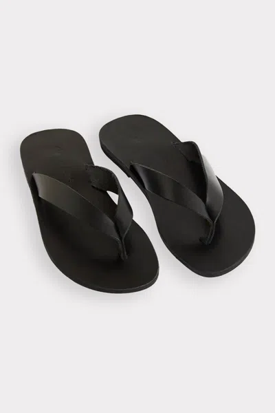 Maria Farro Lex Leather Flip Flop In Black