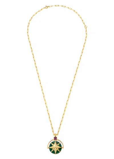Maria Frering Giotto Gemstone Pendant Gold-plated Necklace
