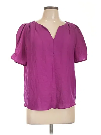 Pre-owned Maria Gabrielle Short Sleeve Blouse In Purple